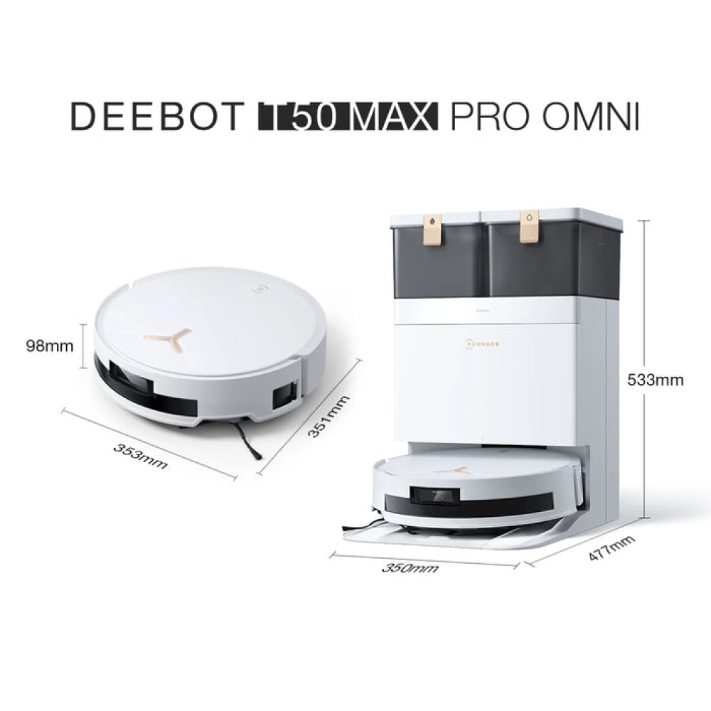Робот-пилосос ECOVACS DeeBot T50 Max Pro Omni White